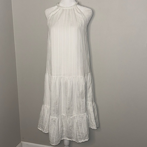 LOFT Summer Sundress with Braided Collar Size SP - Picture 2 of 9